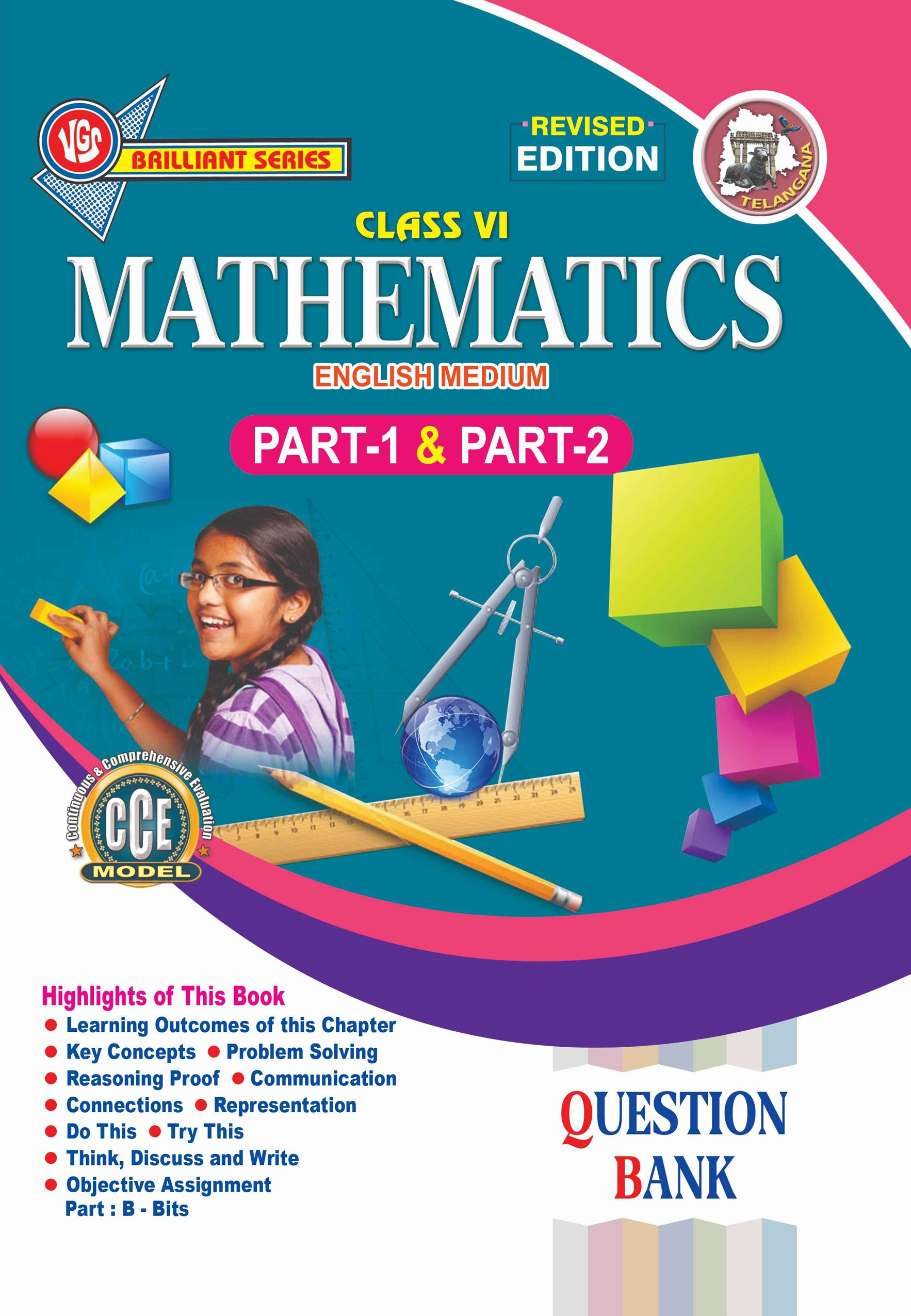 TG 6th Class Mathematics English Medium Question Bank-2027
