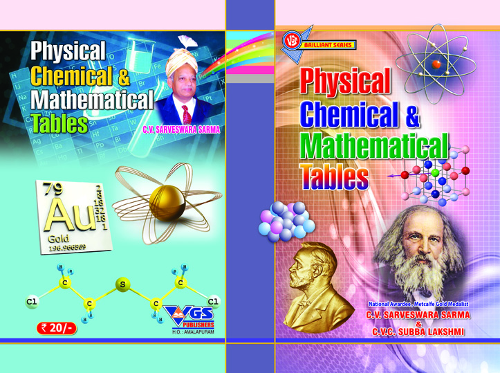 Physical, Chemical & Mathematical Tables