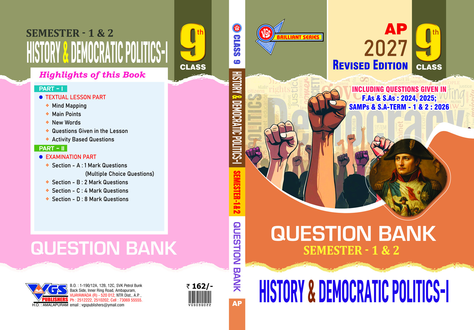 VGS AP 9th Class History & Democratic Politics-I (Semester - 1& 2) Question Bank - 2027