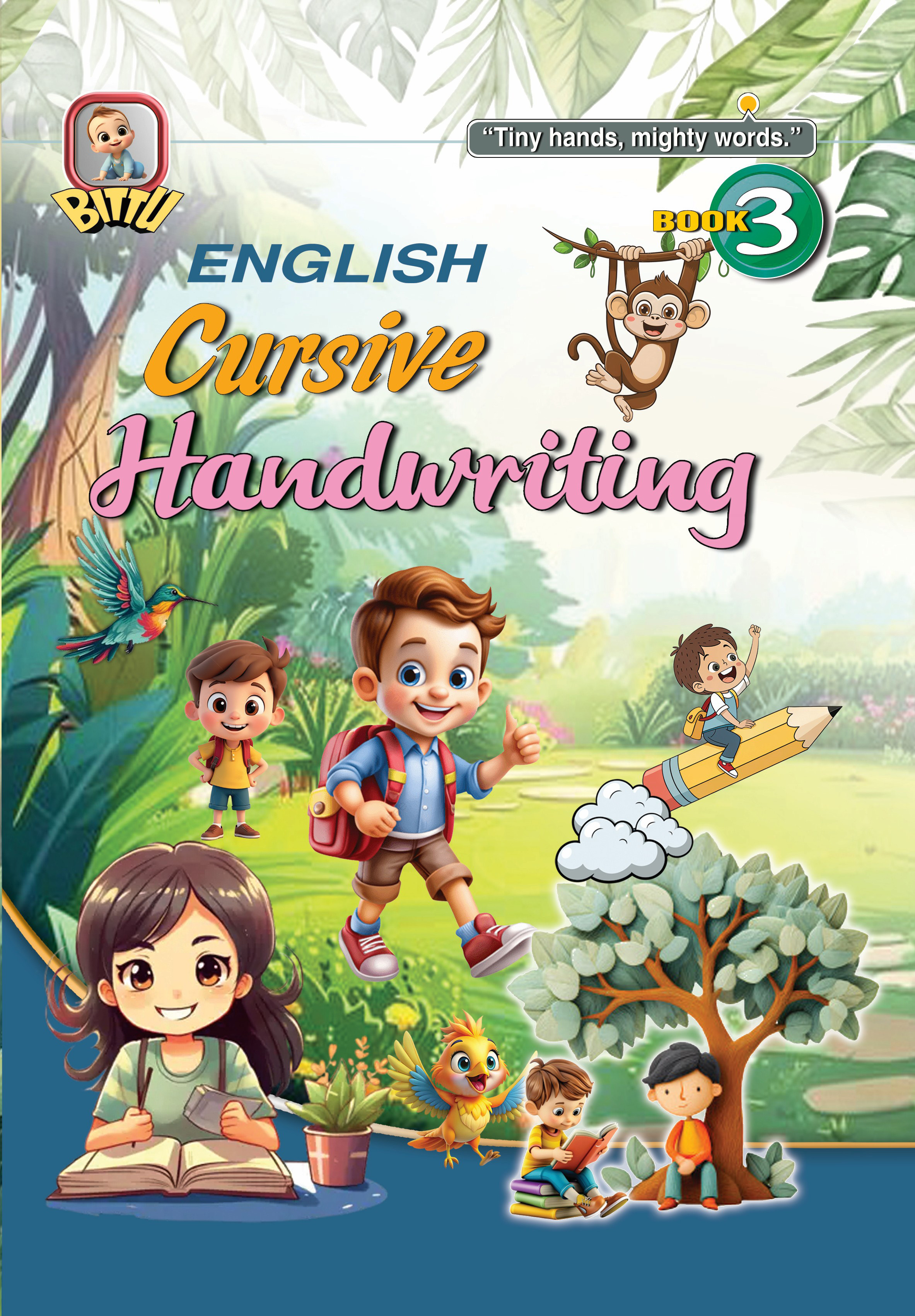 Bittu Series Cursive Handwriting Book - 3