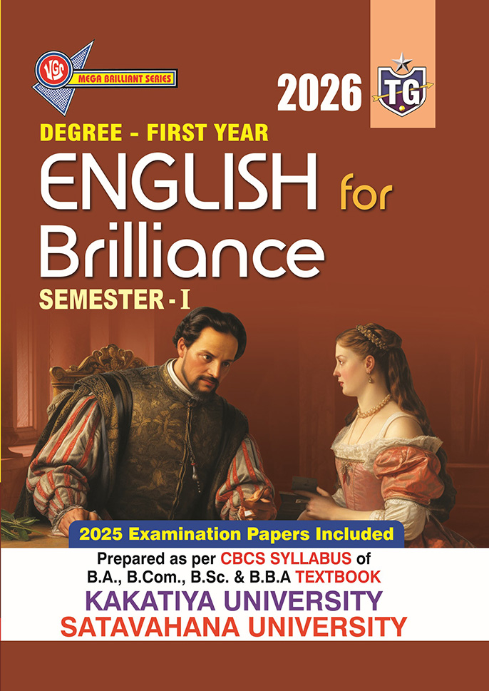 TG Degree First Year, Semester-I English for Brilliance - 2026