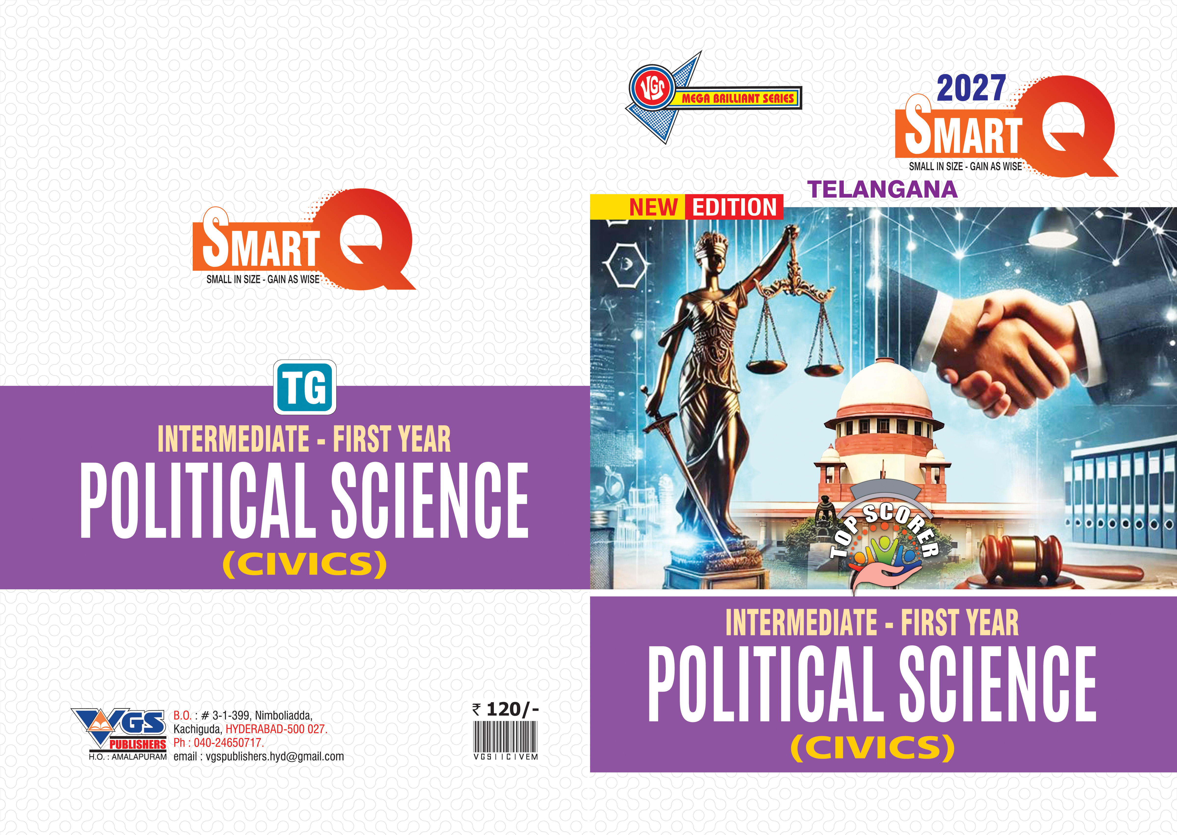 VGS SmartQ TG Inter 1st Year Political Science Question Bank - 2027