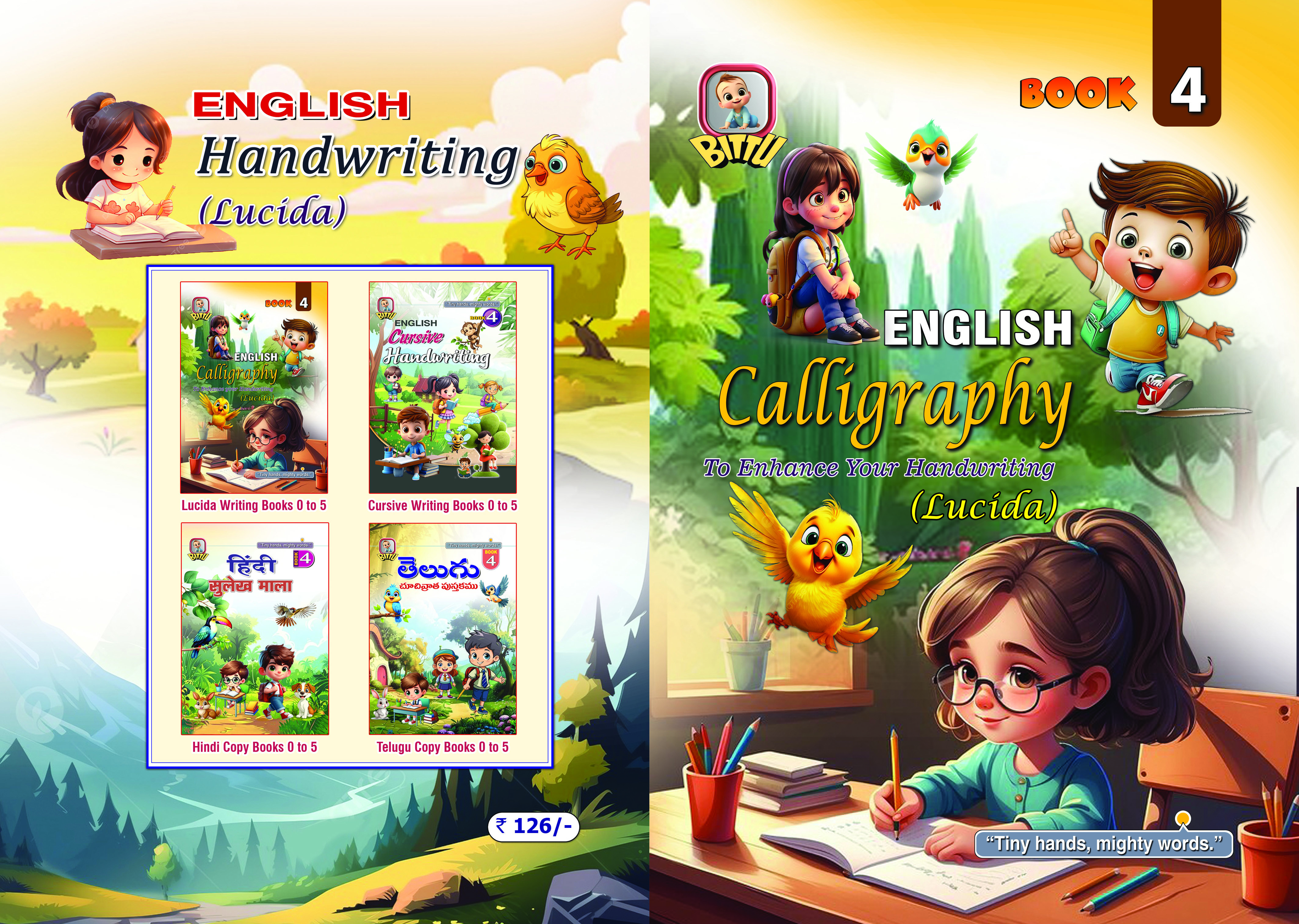 English Calligraphy Book - 4 is for enhance your Handwriting (Lucida)