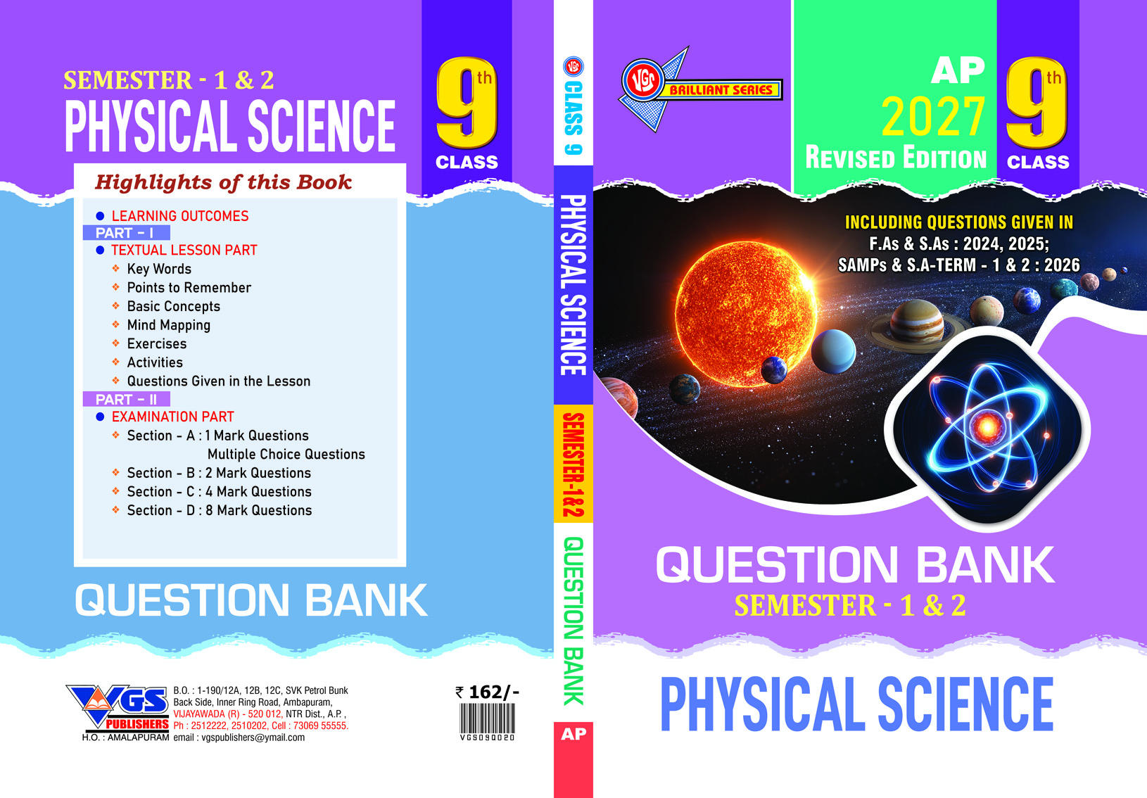 VGS AP Class 9 Physical Science Question Bank for Semester 1 & 2 - 2027